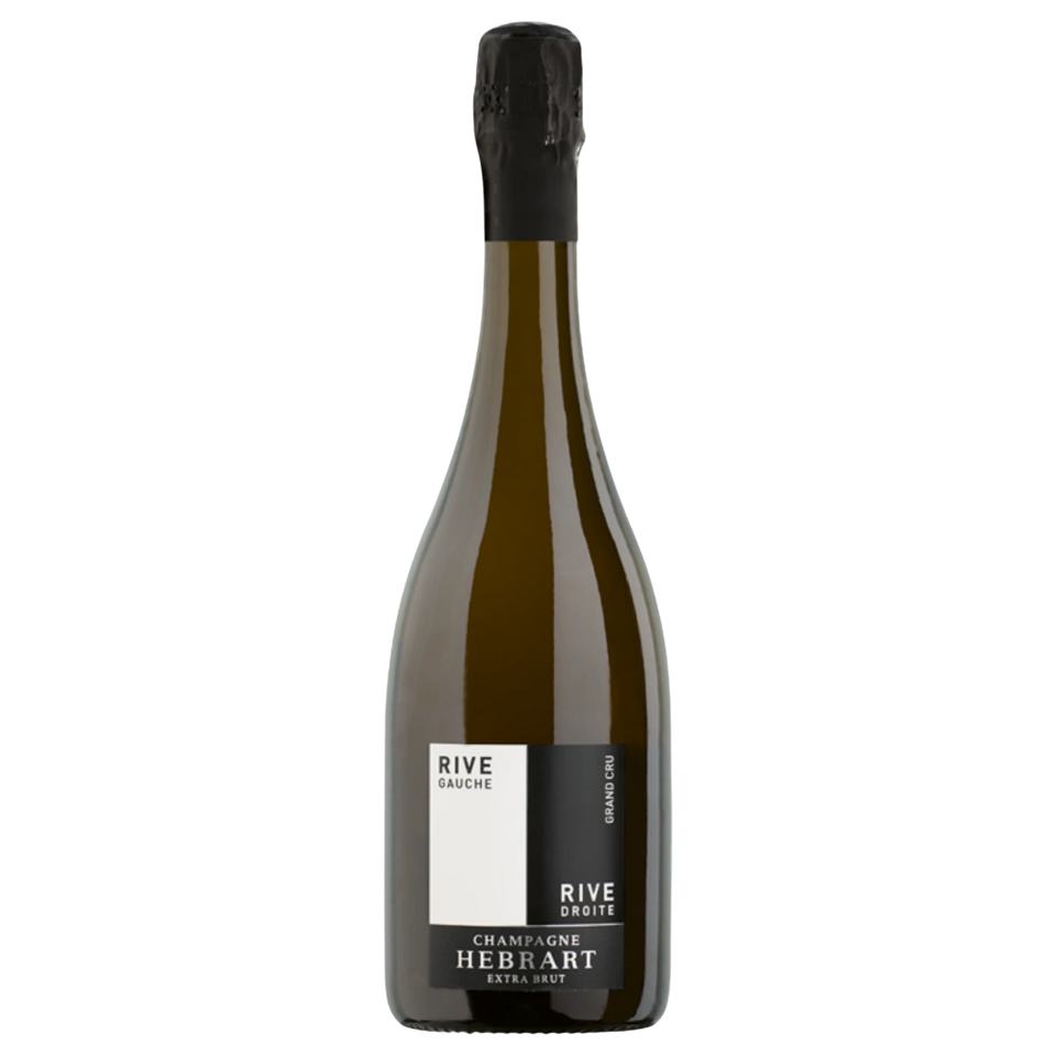 A bottle of 2018 Champagne Hebrart Rive Gauche Rive Droite Grand Cru 12.5% 750ml Sparkling Wine