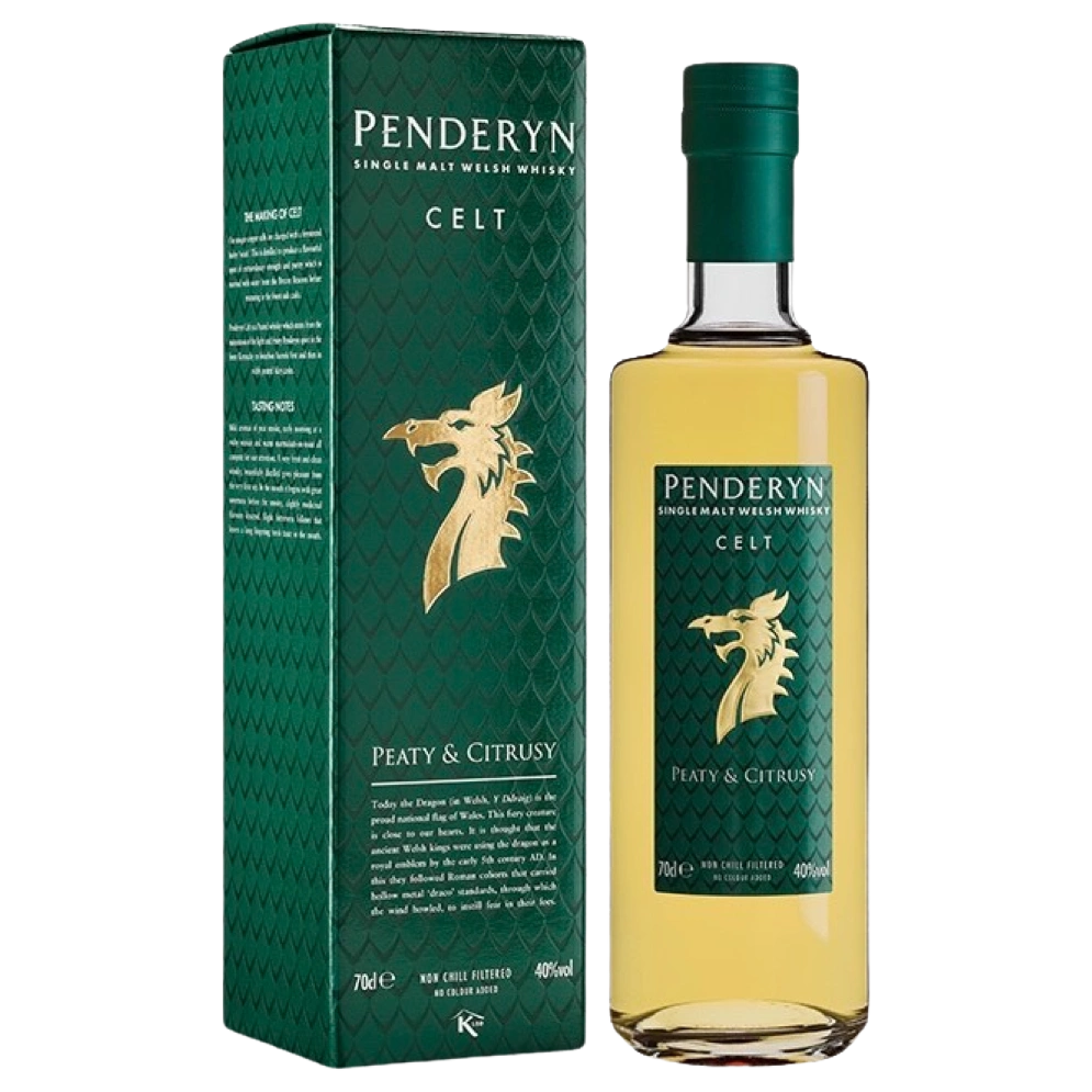 A bottle of Penderyn Celt Single Malt Welsh Whisky 40% 700ml