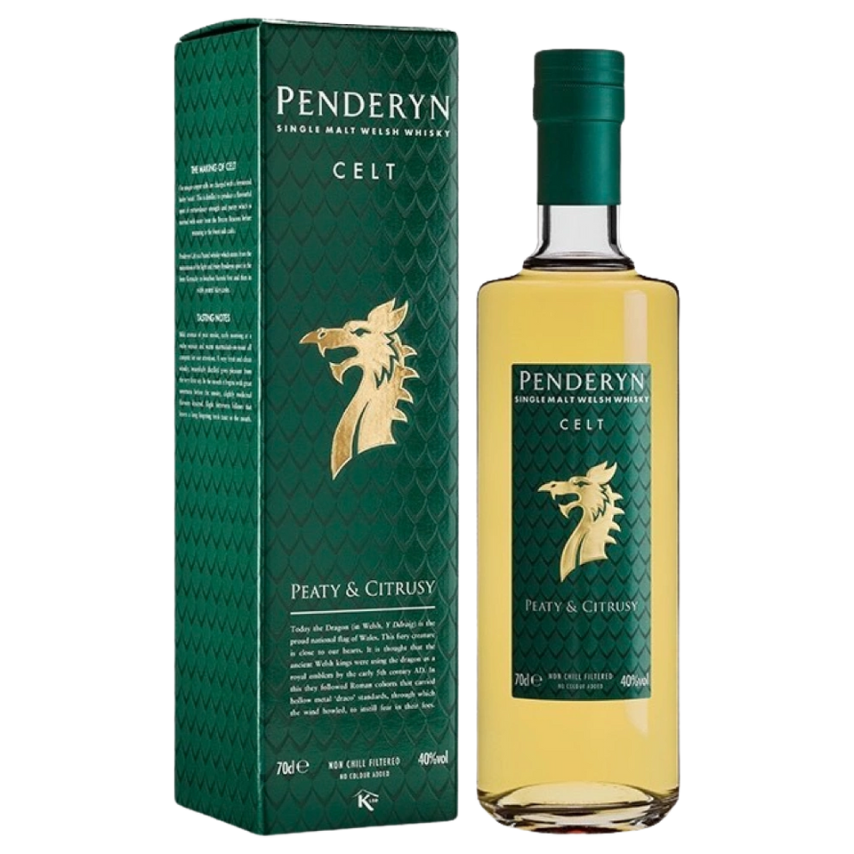 A bottle of Penderyn Celt Single Malt Welsh Whisky 40% 700ml