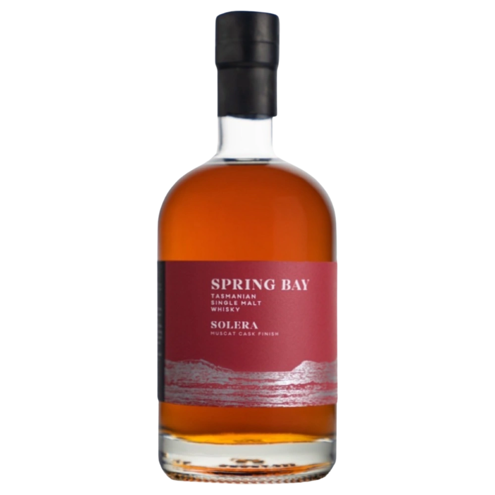 A bottle of Spring Bay Solera Muscat Cask Single Malt Whisky 48% 700ml