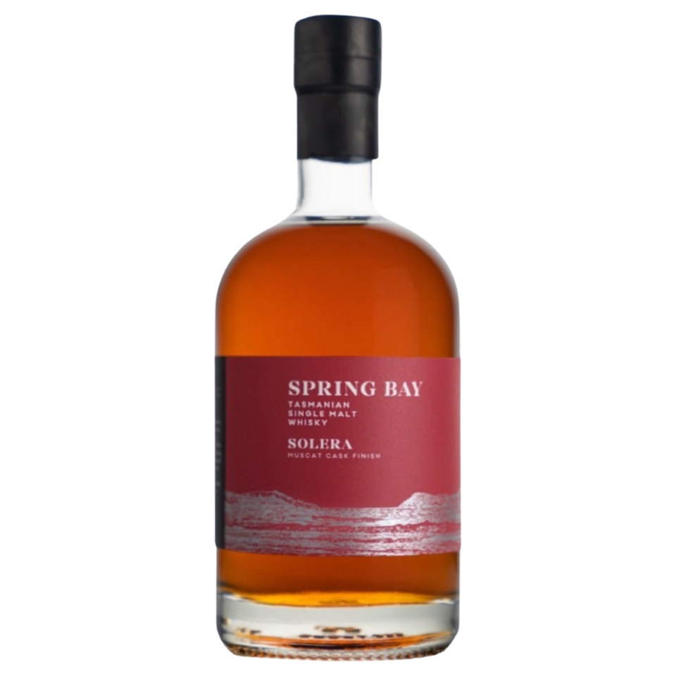 A bottle of Spring Bay Solera Muscat Cask Single Malt Whisky 48% 700ml