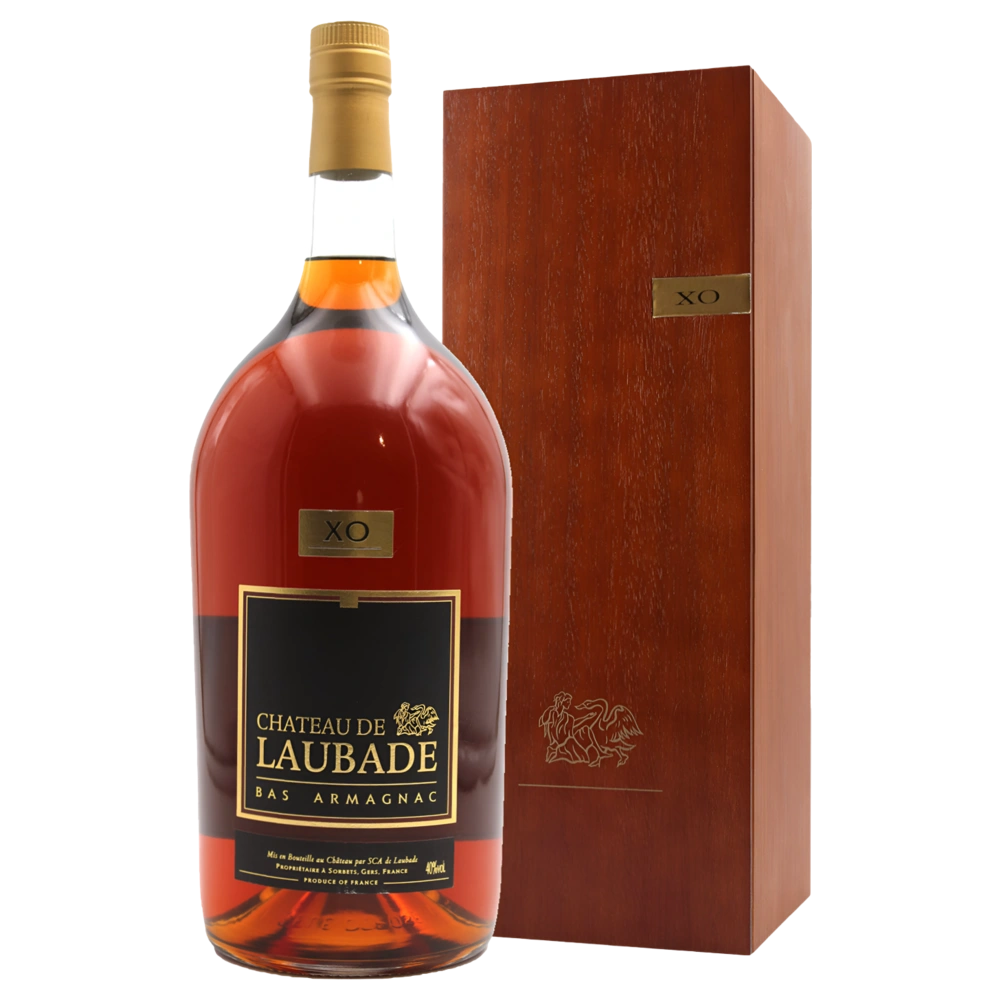 A bottle of Chateau de Laubade Bas Armagnac Pot Gascon XO 15y to 25y 40% 2500ml