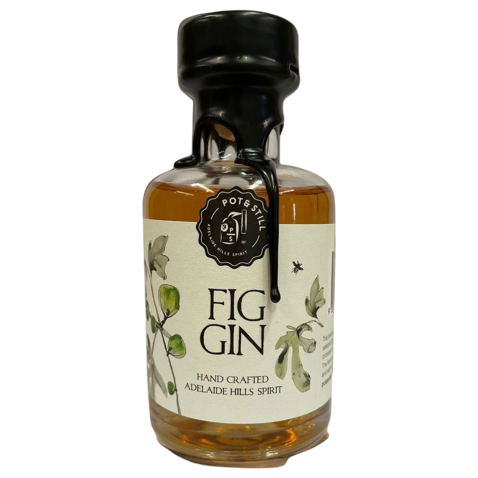 A bottle of Pot & Still South Australian Fig Gin 29% 200ml