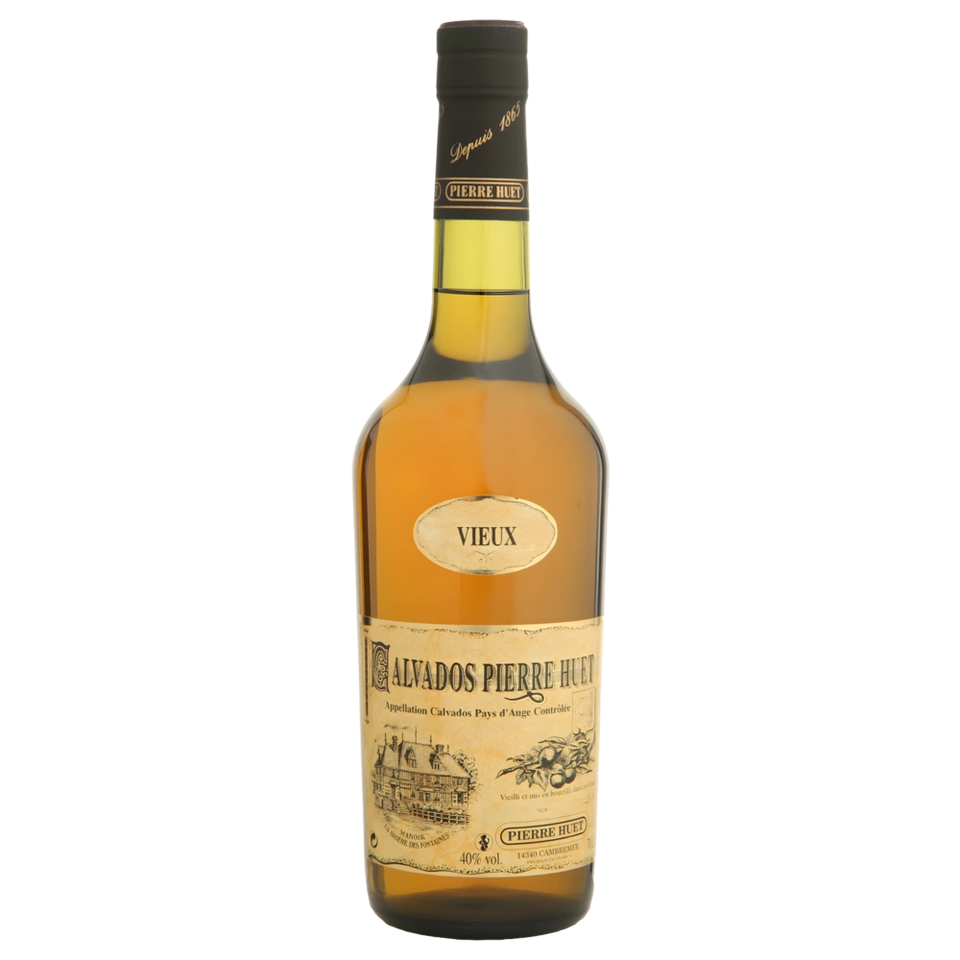 A bottle of Pierre Huet Calvados Vieux 4 years 40% 700ml