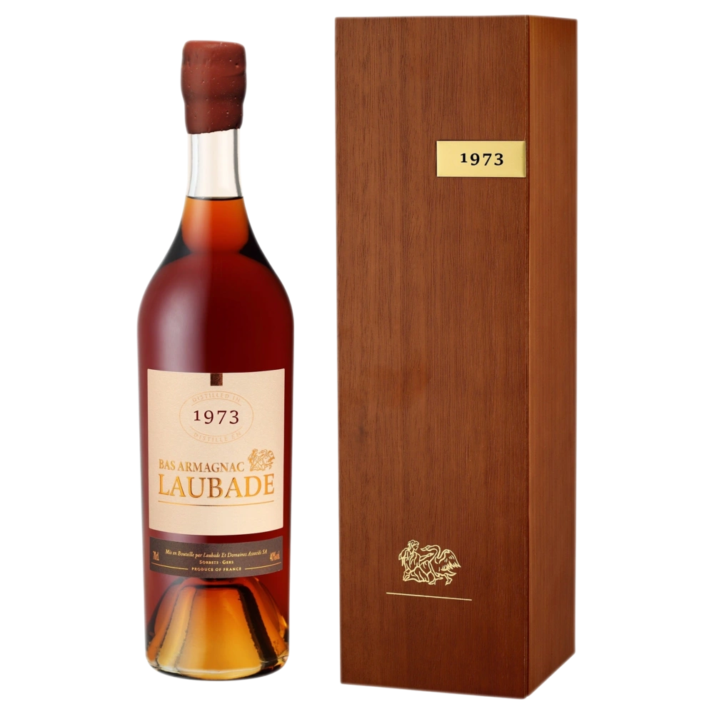 A bottle of 1973 Chateau de Laubade Vintage Bas Armagnac 40% 700ml