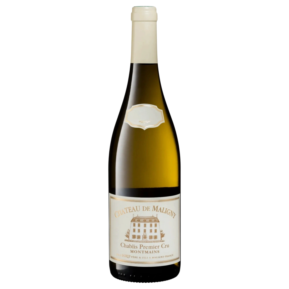 A bottle of 2023 Chateau de Maligny Chablis 1er CRU MONTMAIN 12.5% 750ml Rose Wine