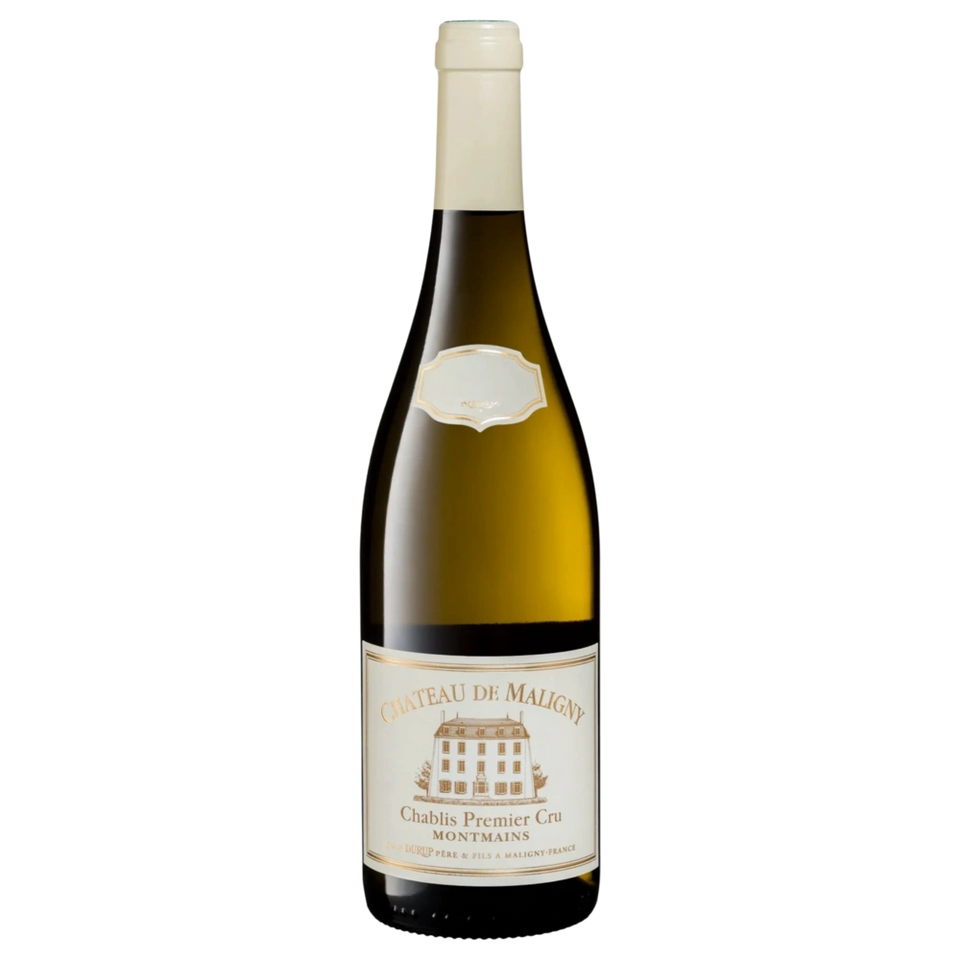 A bottle of 2023 Chateau de Maligny Chablis 1er CRU MONTMAIN 12.5% 750ml Rose Wine