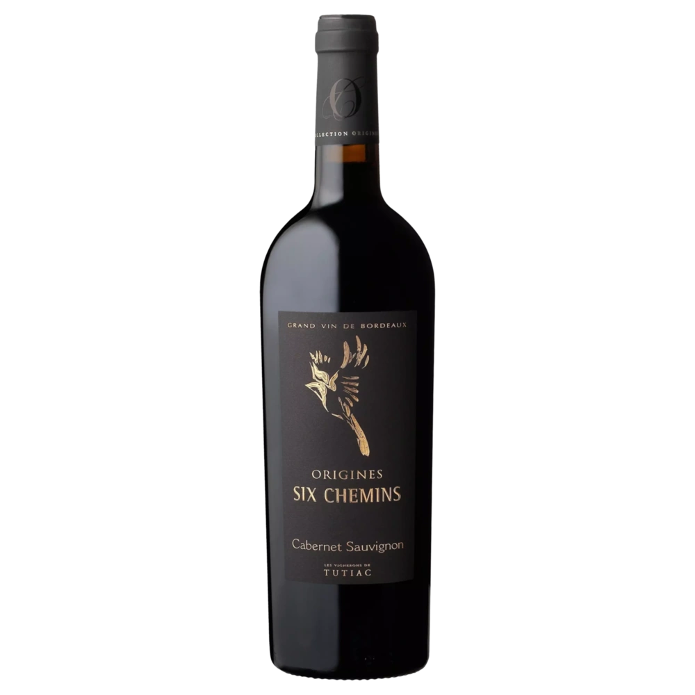 A bottle of 2019 Tutiac Origines Six Chemins Blaye Côtes de Bordeaux Rouge 13% 750ml Rose Wine