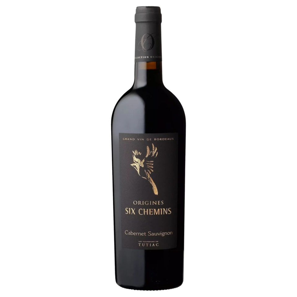 A bottle of 2019 Tutiac Origines Six Chemins Blaye Côtes de Bordeaux Rouge 13% 750ml Rose Wine