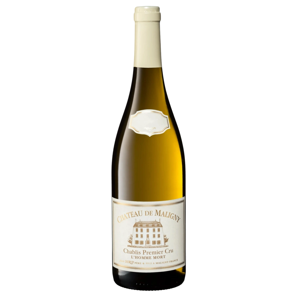 A bottle of 2023 Chateau de Maligny Chablis 1er CRU L'HOMME MORT 12.5% 750ml Rose Wine