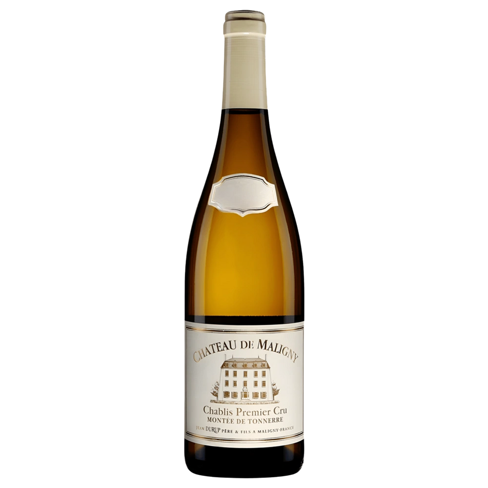 A bottle of 2023 Chateau de Maligny Chablis 1er CRU MONTEE DE TONNERRE 12.5% 750ml Rose Wine
