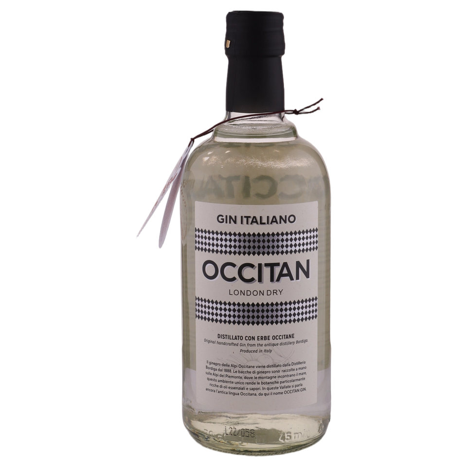 A bottle of Bordiga Occitan London Dry Gin 42% 700ml