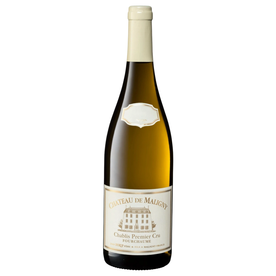 A bottle of 2023 Chateau de Maligny Chablis 1er CRU FOURCHAUME 12.5% 750ml Rose Wine