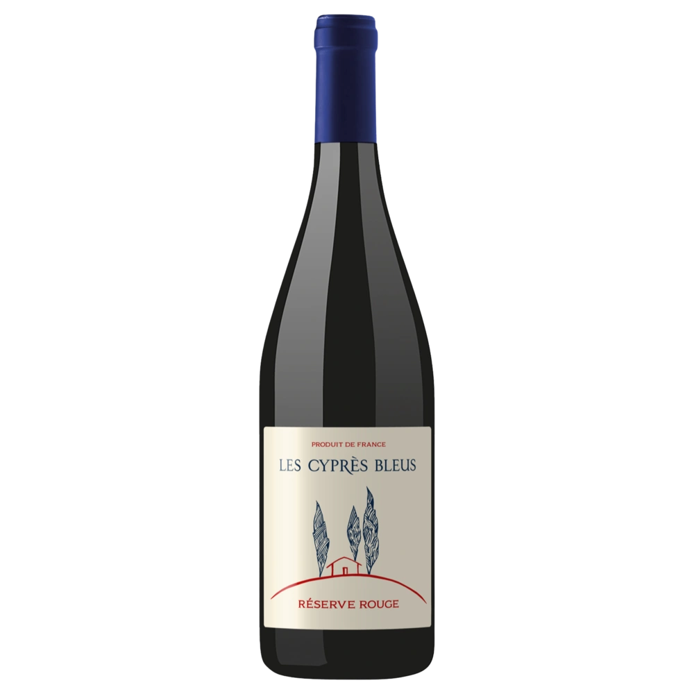 A bottle of Jeff Carrel Les Cyprès Bleus Réserve Rouge VDF 13% 750ml Red Wine
