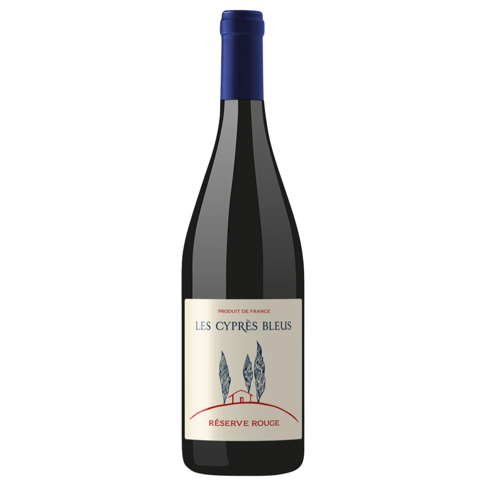 A bottle of Jeff Carrel Les Cyprès Bleus Réserve Rouge VDF 13% 750ml Red Wine