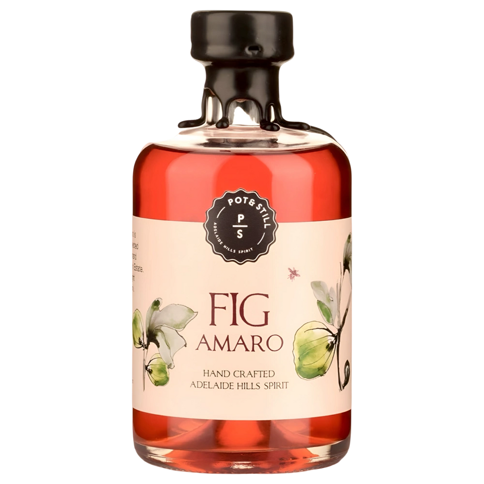 A bottle of Pot & Still South Australian Fig Amaro 26% 500ml