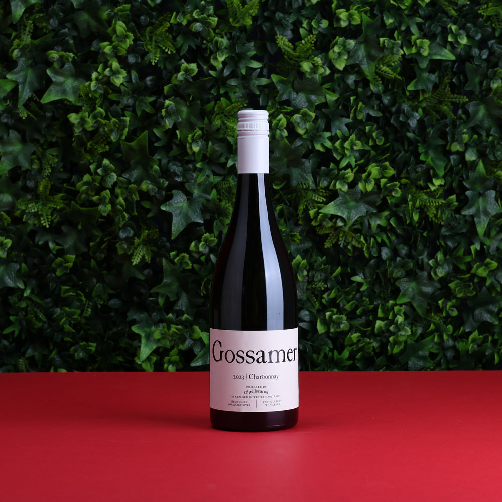 A bottle of tripe.Iscariot Gossamer Chardonnay 2023 750ml White Wine