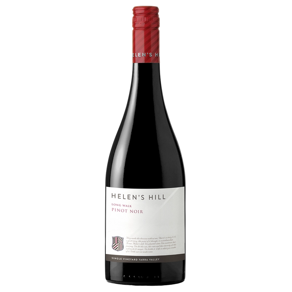 A bottle of 2024 Helen's Hill Long Walk Pinot Noir 750ml Red Wine