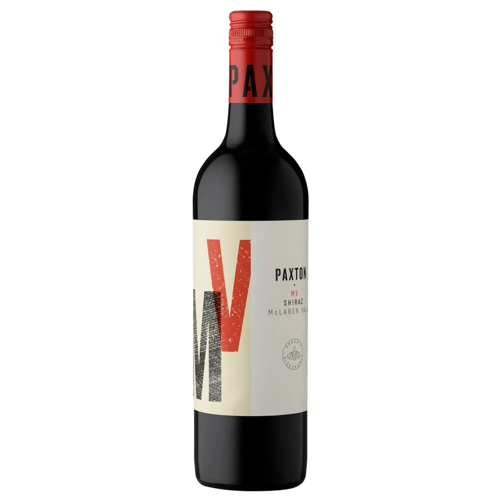 A bottle of 2024 Paxton MV Shiraz 750ml Red Wine