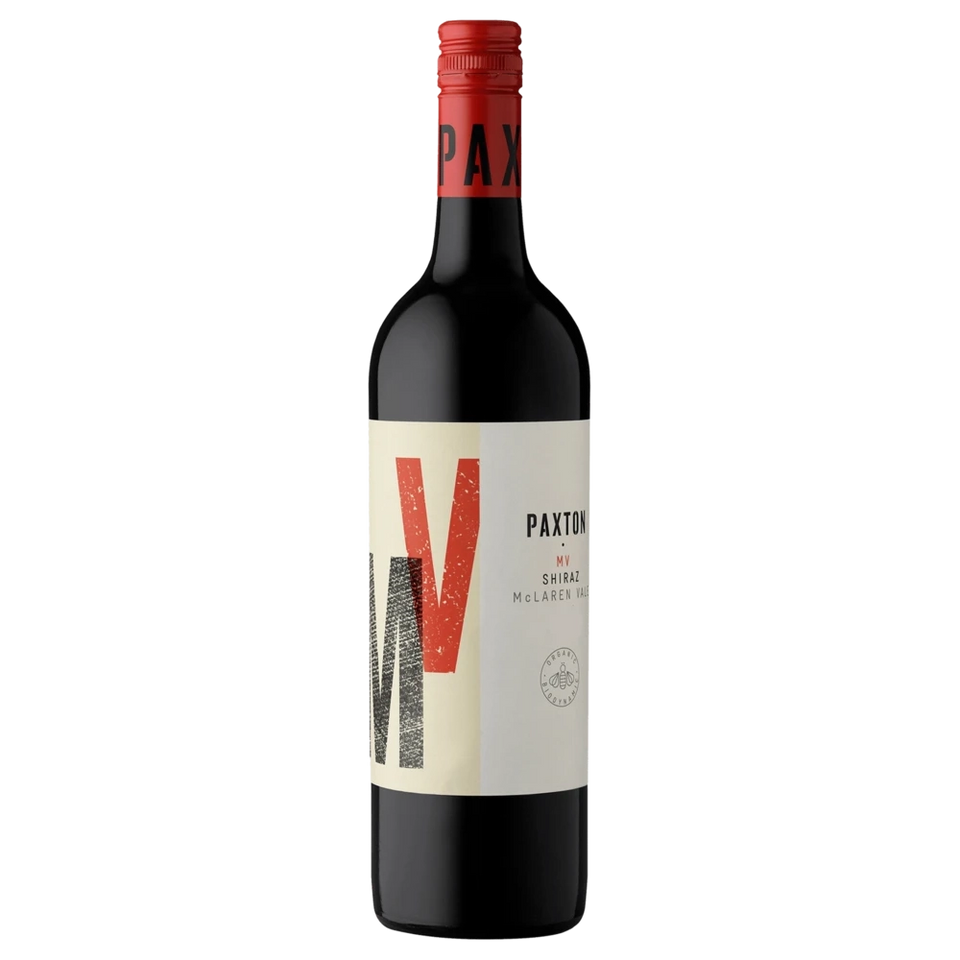 A bottle of 2024 Paxton MV Shiraz 750ml Red Wine