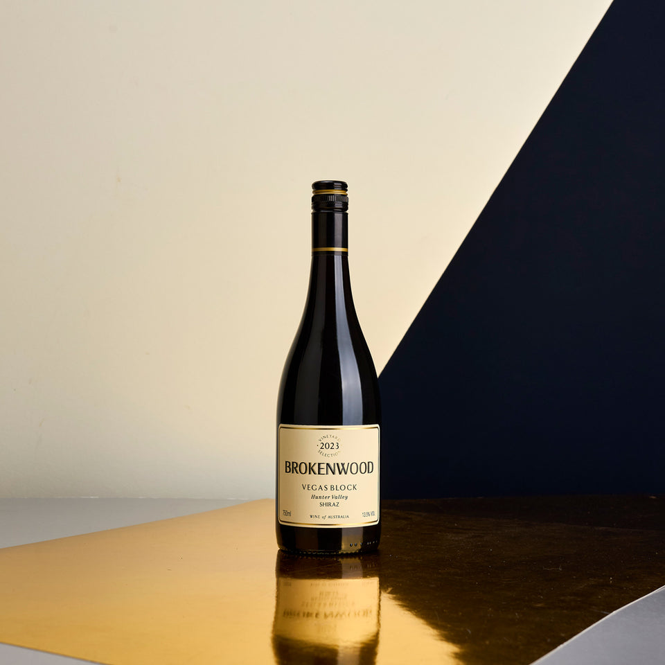 A bottle of Brokenwood Vegas Block Hunter Valley Shiraz 2023 750ml Red Wine