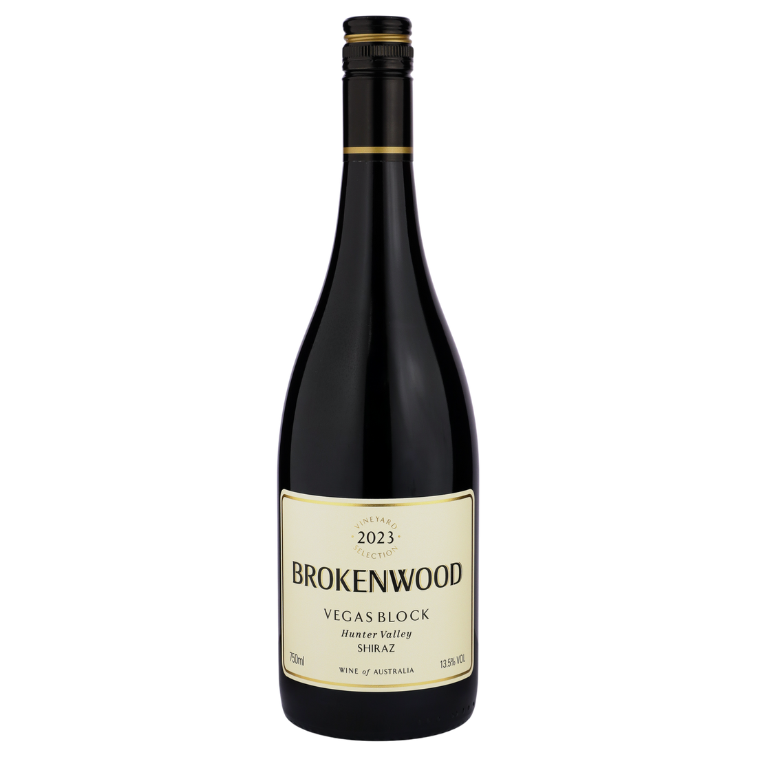 A bottle of Brokenwood Vegas Block Hunter Valley Shiraz 2023 750ml Red Wine