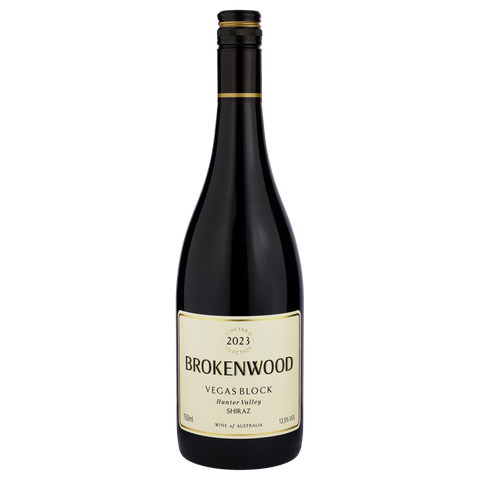 A bottle of Brokenwood Vegas Block Hunter Valley Shiraz 2023 750ml Red Wine