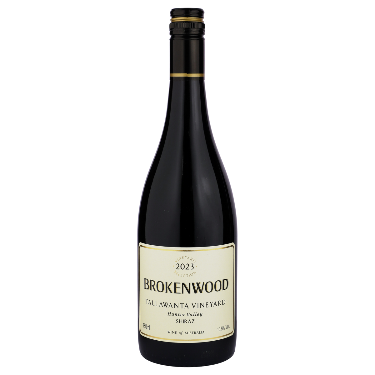 A bottle of Brokenwood Tallawanta Vineyard Hunter Valley Shiraz 2023 750ml Red Wine