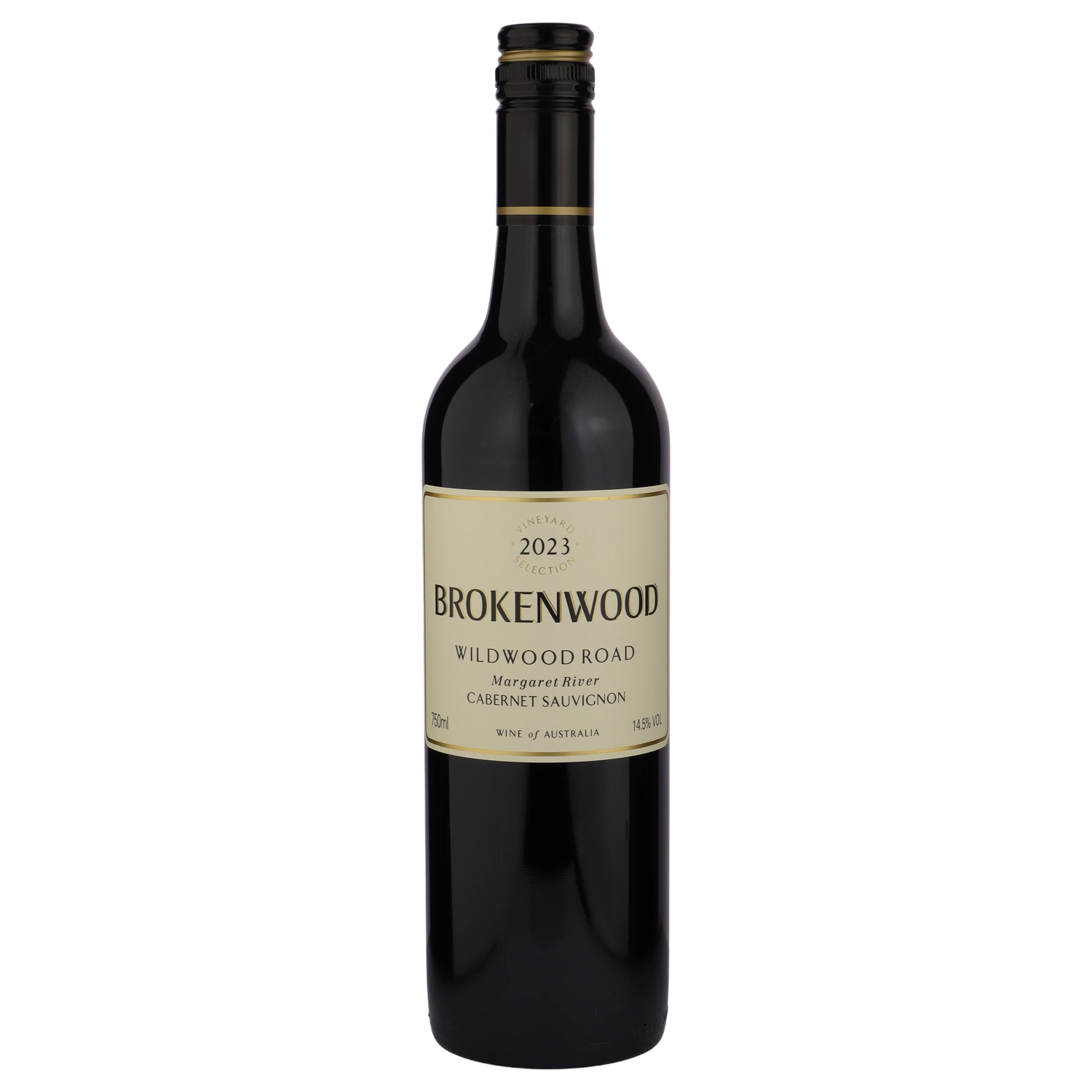 A bottle of 2023 Brokenwood Wildwood Road Margaret River Cabernet Sauvignon 750ml Red Wine