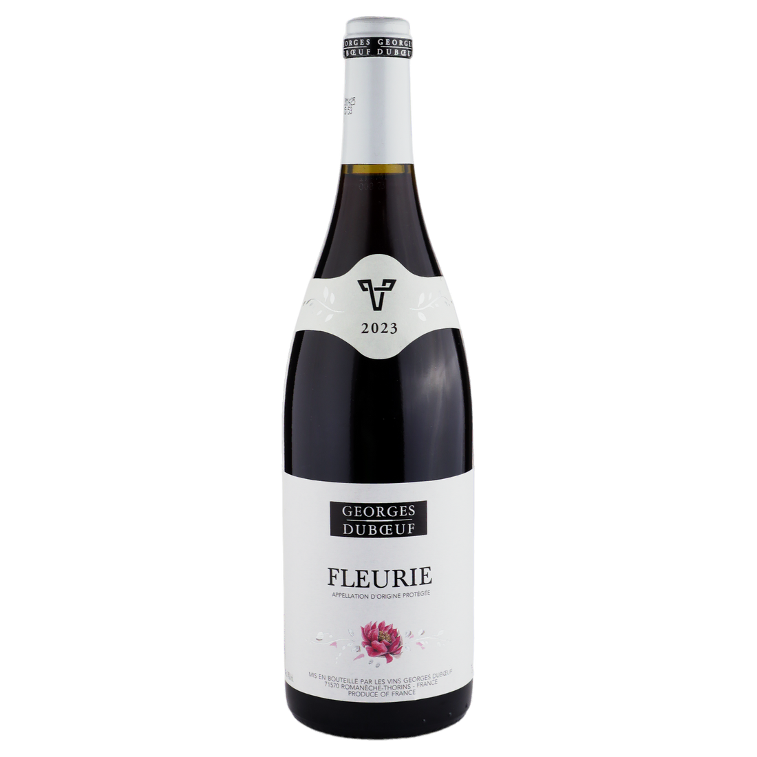 A bottle of 2023 Georges Duboeuf Fleurie 750ml Red Wine