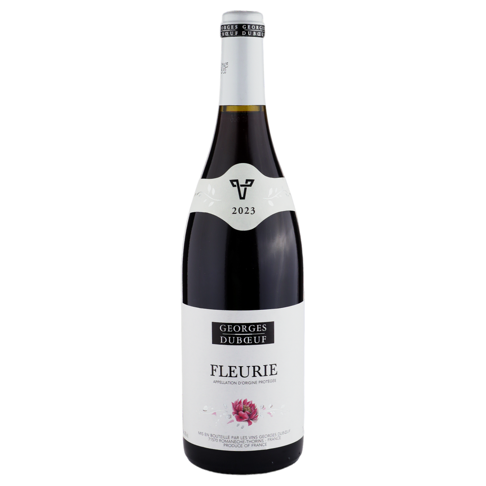 A bottle of 2023 Georges Duboeuf Fleurie 750ml Red Wine