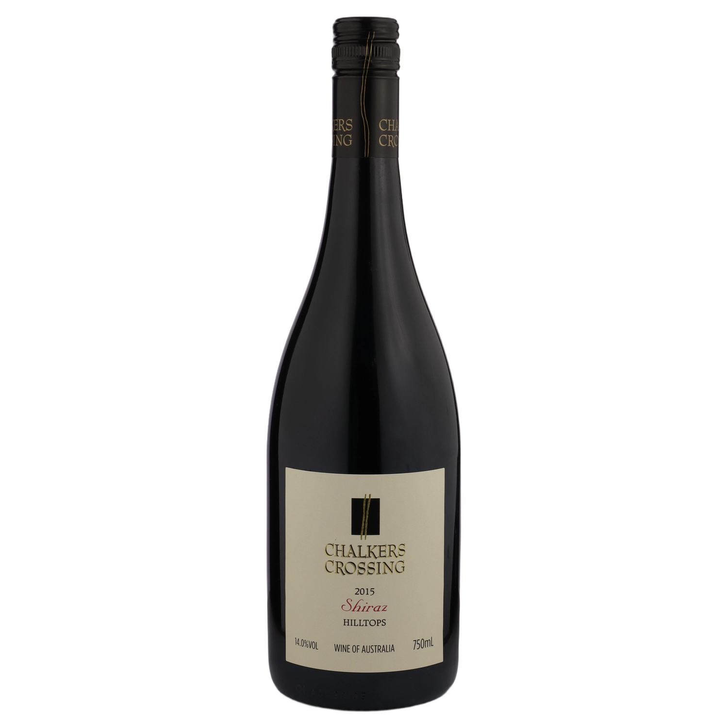 A bottle of 2015 Chalkers Crossing Hilltops Shiraz 750ml Red Wine
