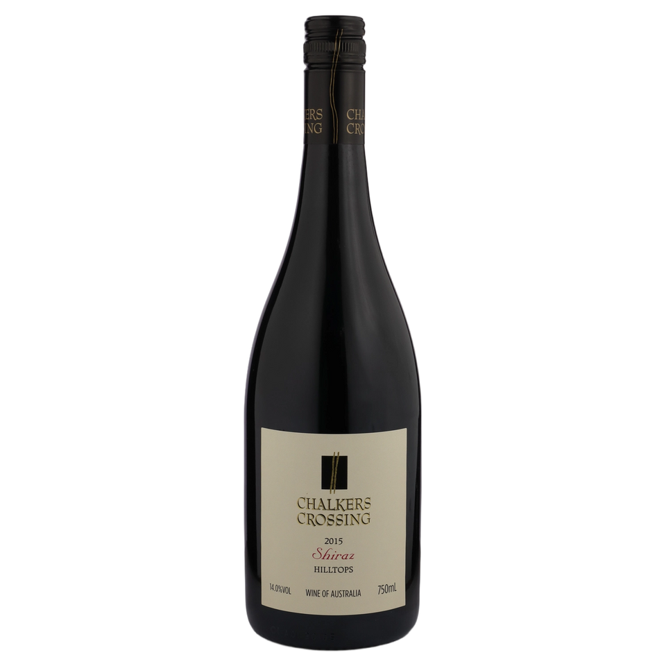 A bottle of 2015 Chalkers Crossing Hilltops Shiraz 750ml Red Wine