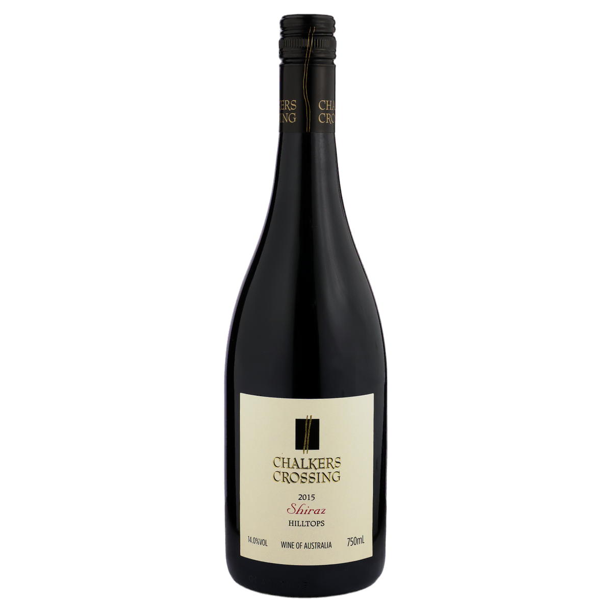 A bottle of Chalkers Crossing Hilltops Shiraz 2015 750ml Red Wine