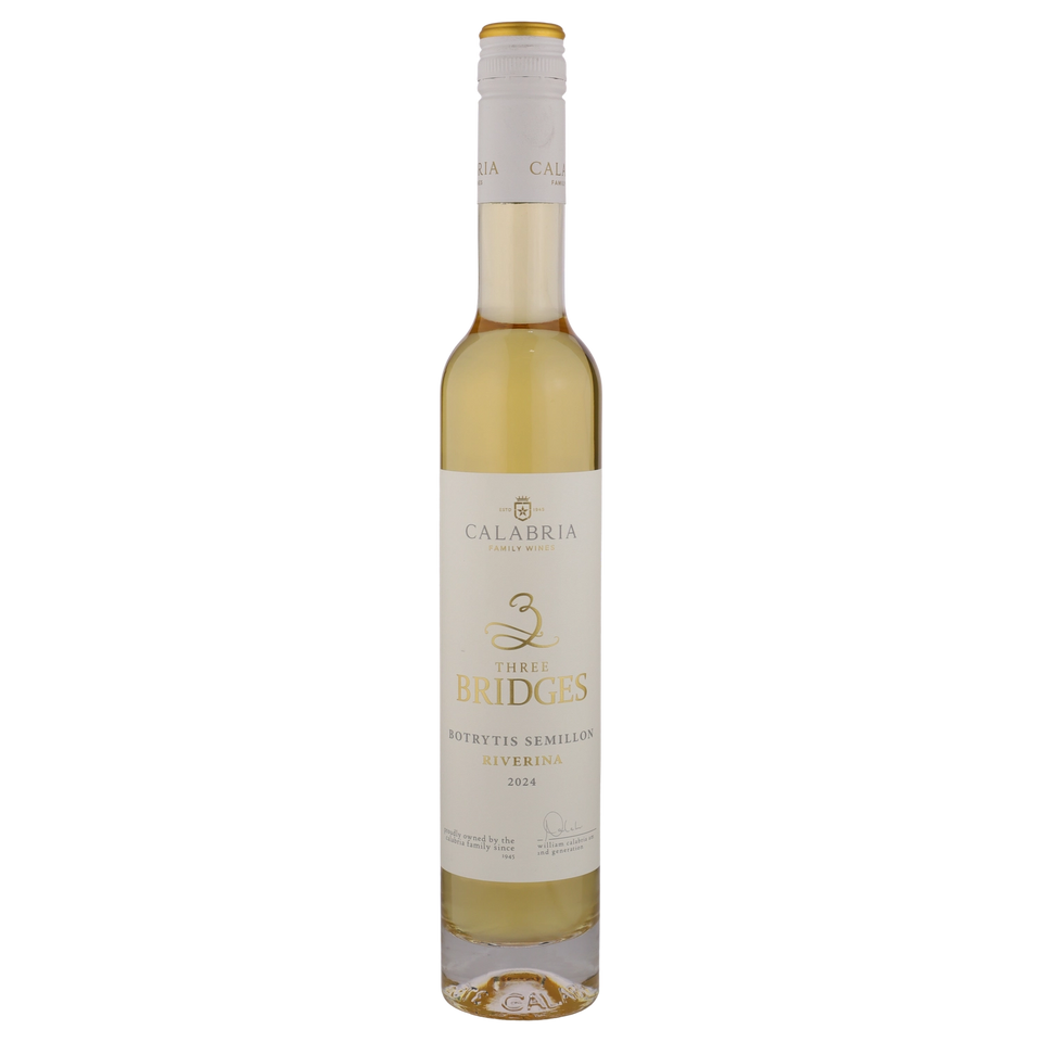 A bottle of Calabria Three Bridges Botrytis Semillon 2024 375ml Fortified Wine