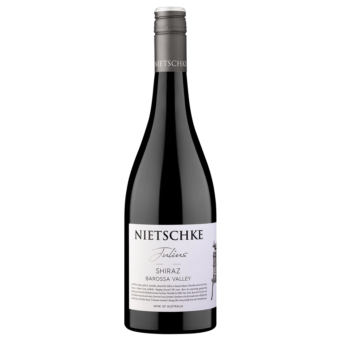 A bottle of 2023 Nietschke Julius Shiraz 750ml Red Wine