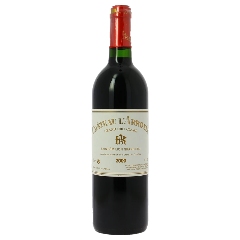 A bottle of Chateau L'Arrosee 2000 750ml Red Wine