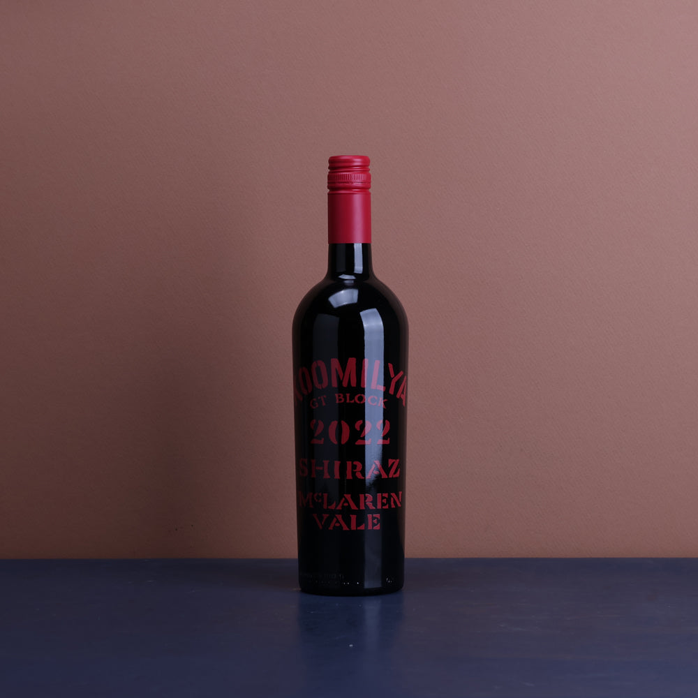A bottle of Koomilya GT Block Shiraz 2022 750ml Red Wine