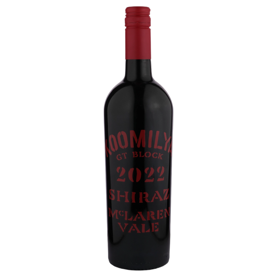A bottle of Koomilya GT Block Shiraz 2022 750ml Red Wine