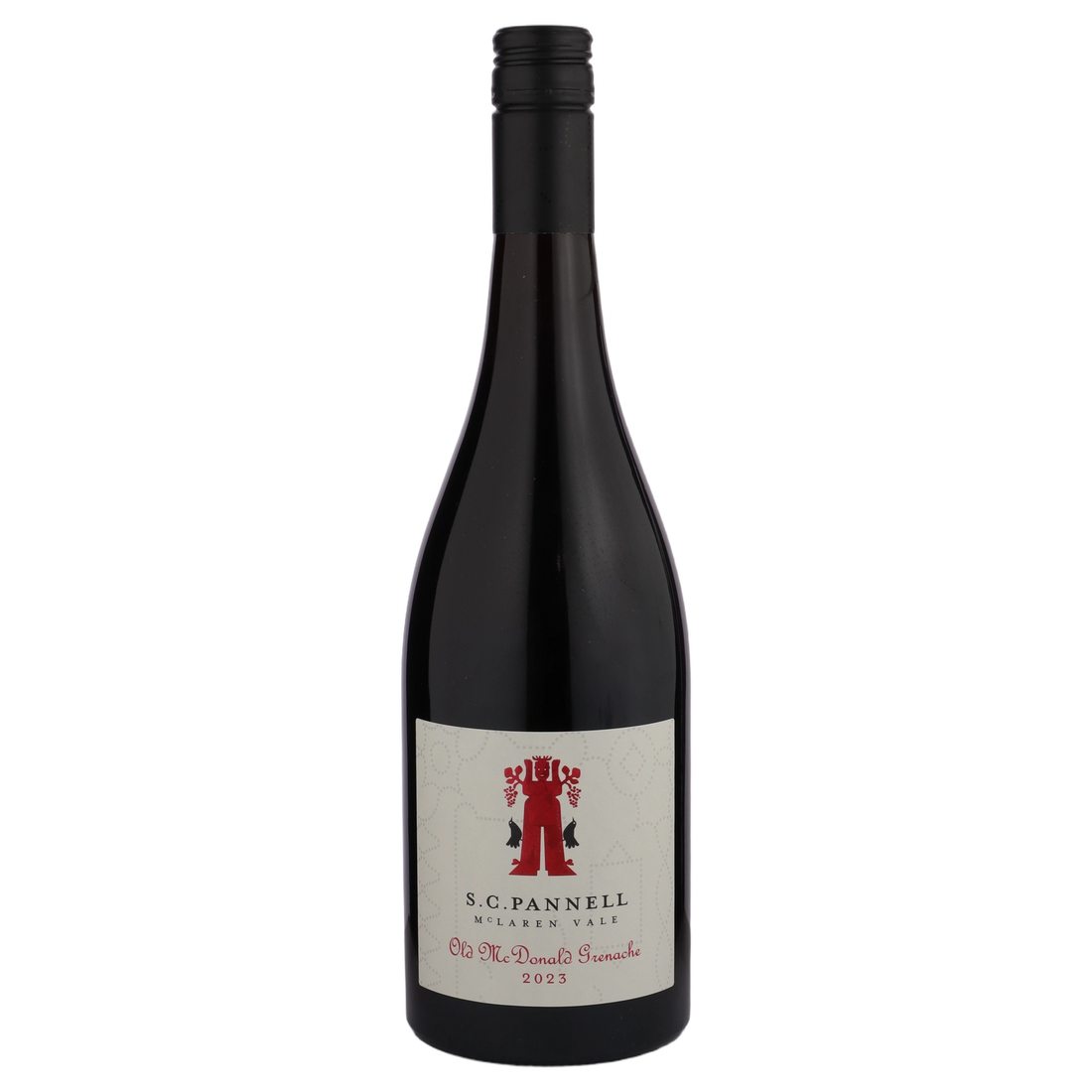 A bottle of 2023 S.C. Pannell Old McDonald Grenache 750ml Red Wine