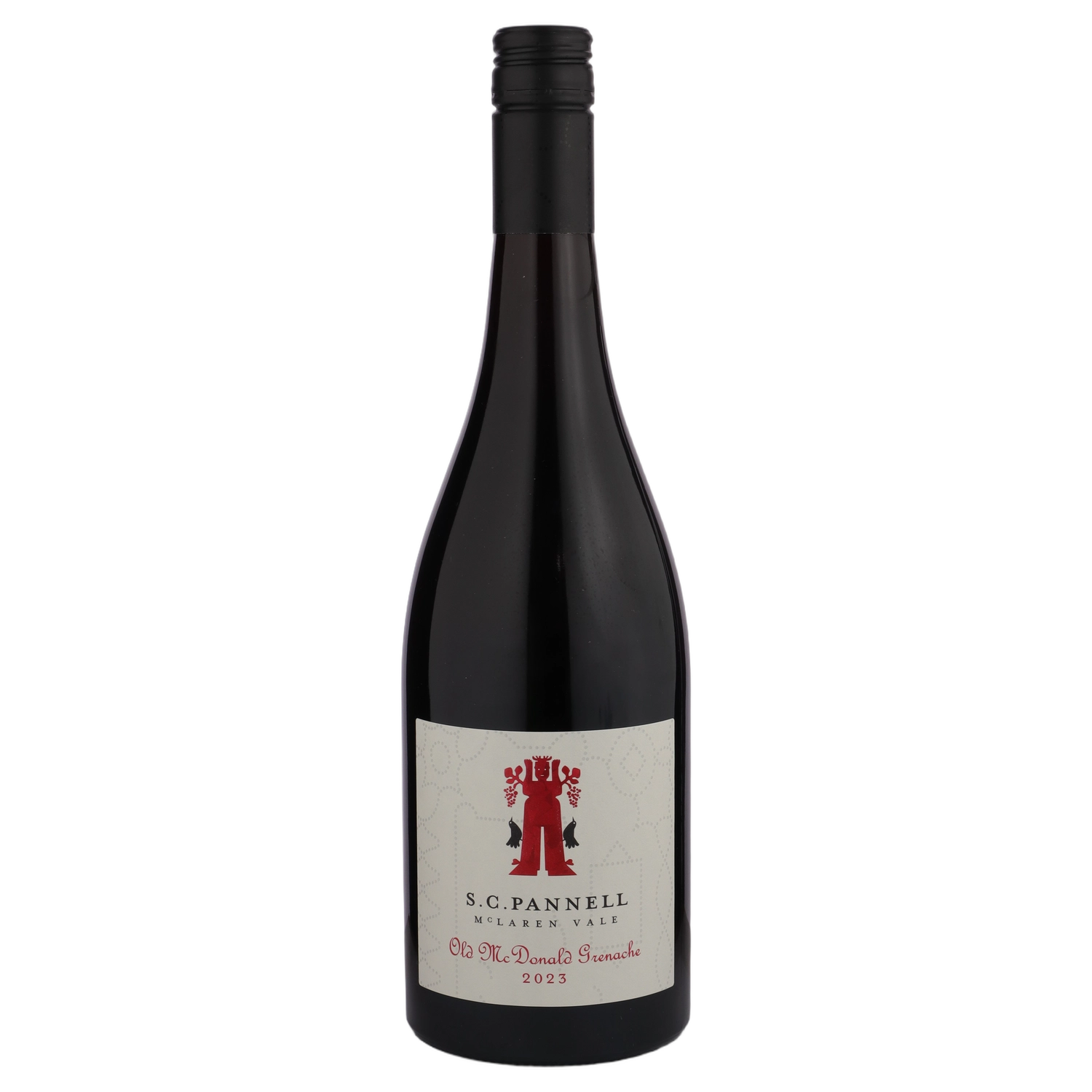 A bottle of 2023 S.C. Pannell Old McDonald Grenache 750ml Red Wine