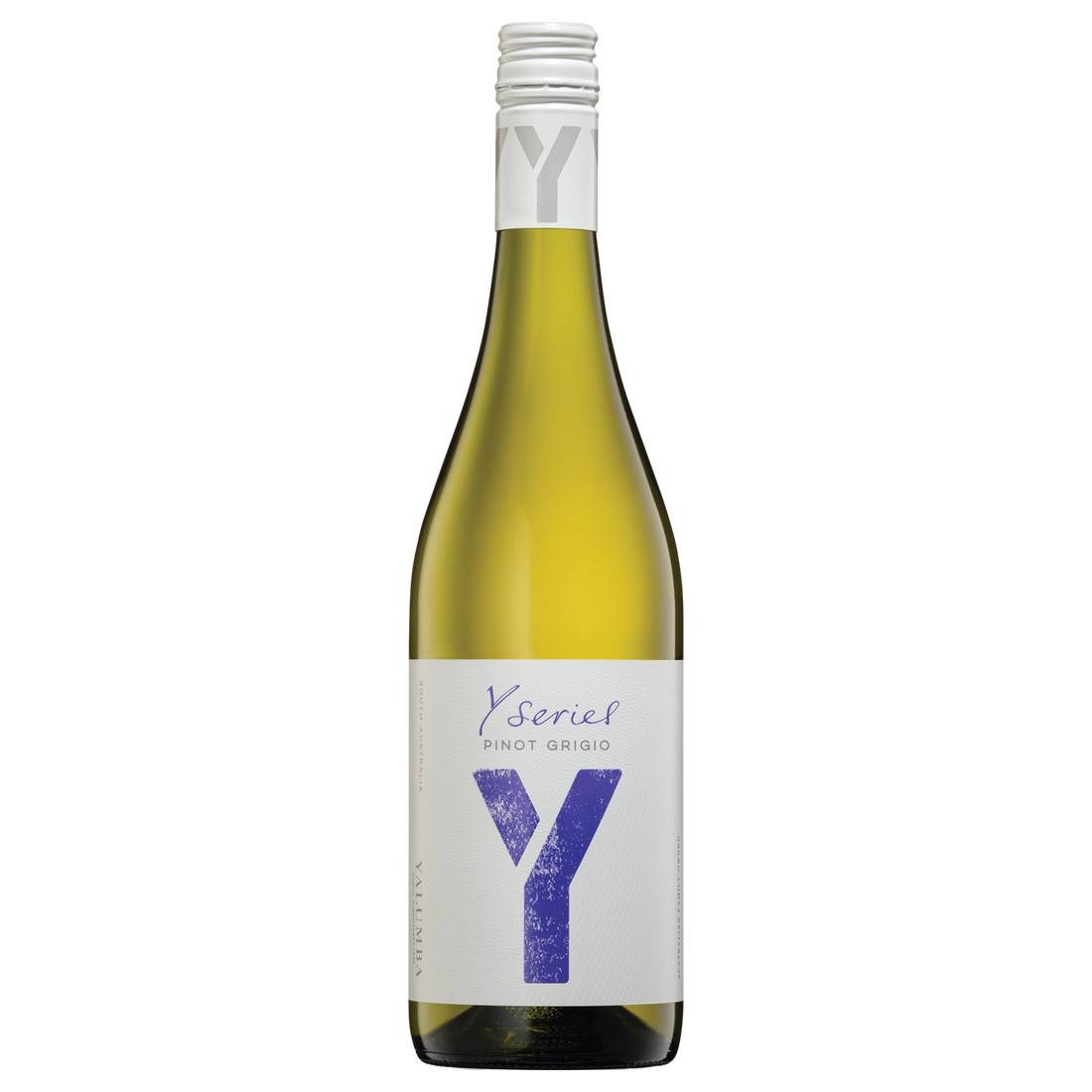 A bottle of 2024 Y Series Pinot Grigio Promo 750ml White Wine