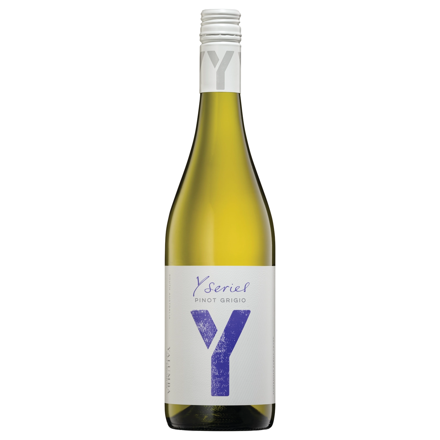 A bottle of 2024 Y Series Pinot Grigio Promo 750ml White Wine