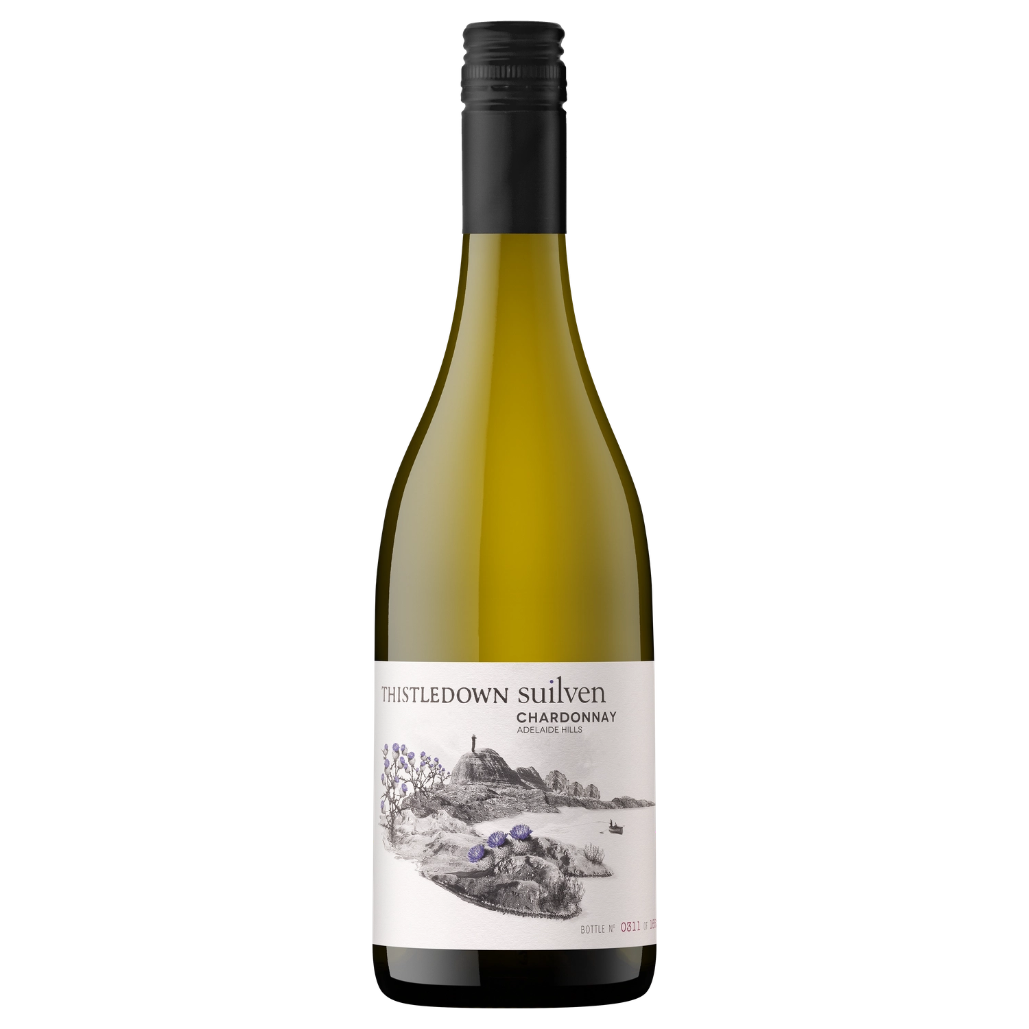A bottle of 2024 Thistledown Suilven Chardonnay 750ml White Wine