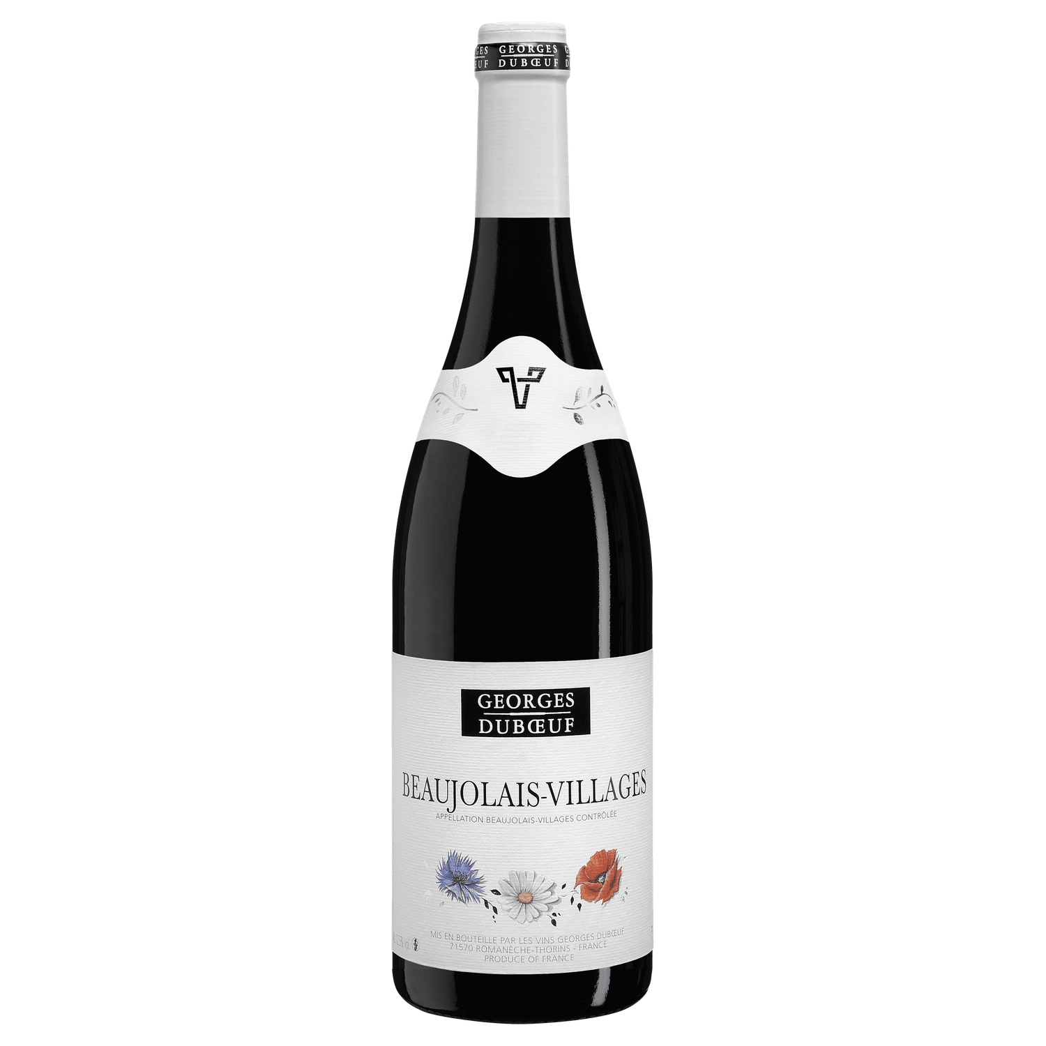 A bottle of 2023 Georges Duboeuf Beaujolais Villages 750ml Red Wine