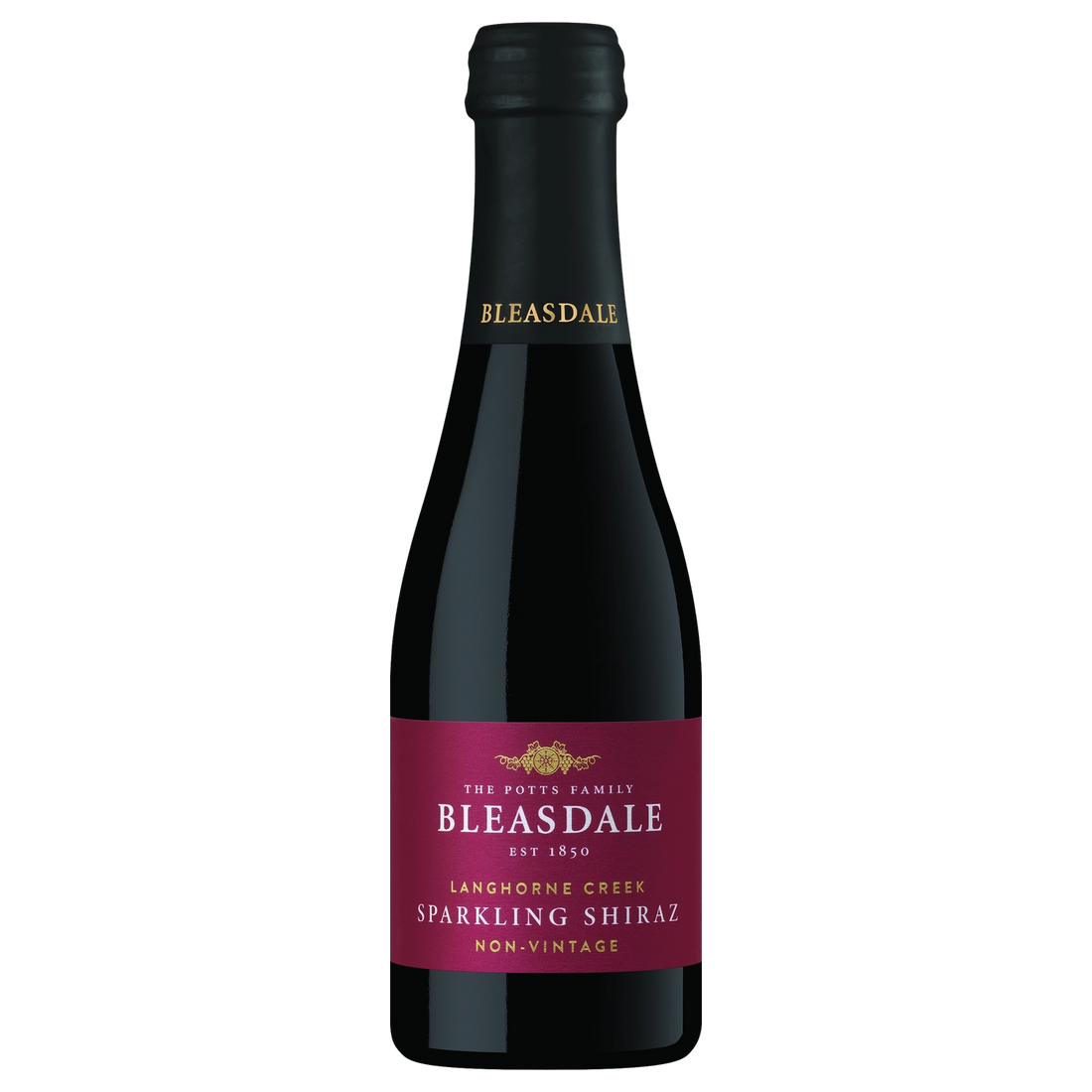 A bottle of NV Bleasdale Vineyards Sparkling Shiraz 200ml Red Wine