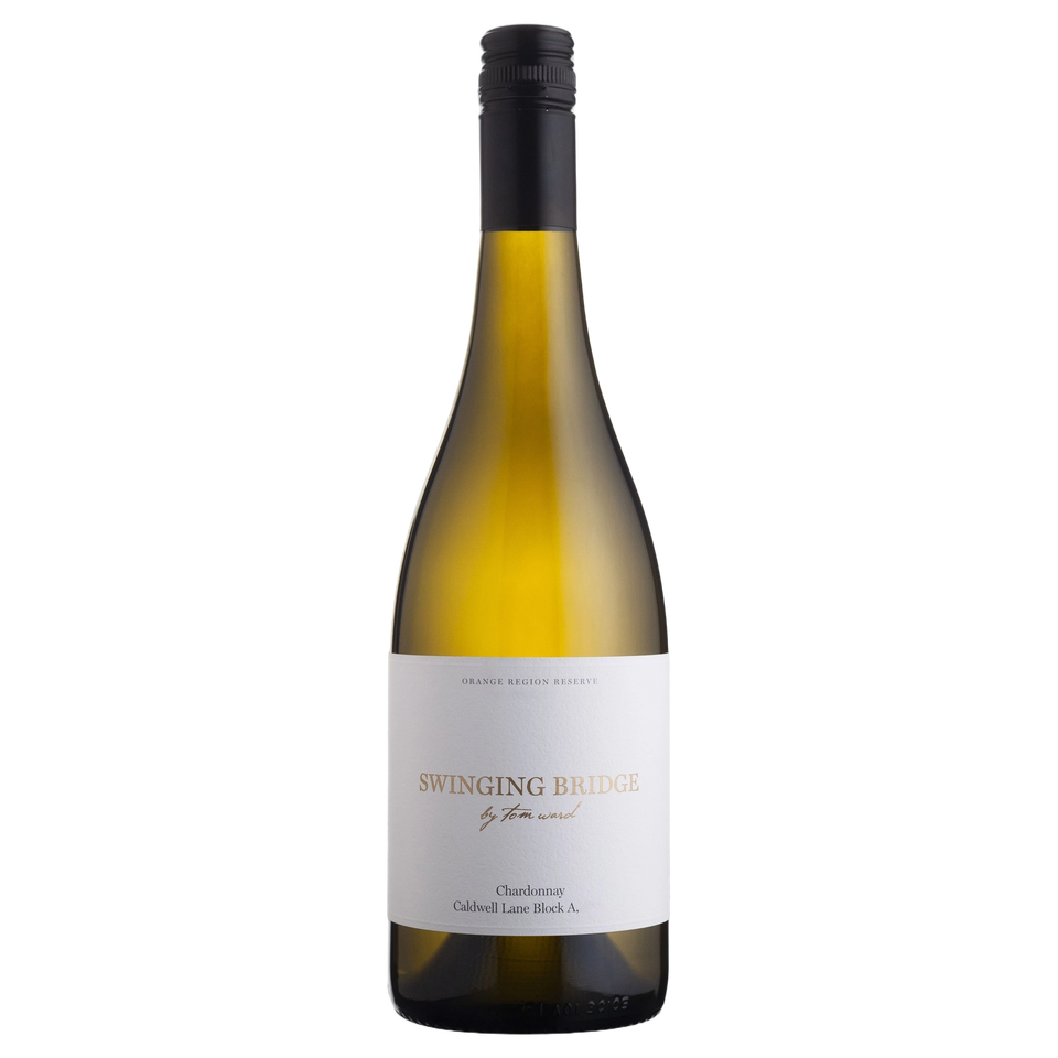A bottle of 2023 Swinging Bridge Caldwell Lane Chardonnay 750ml White Wine
