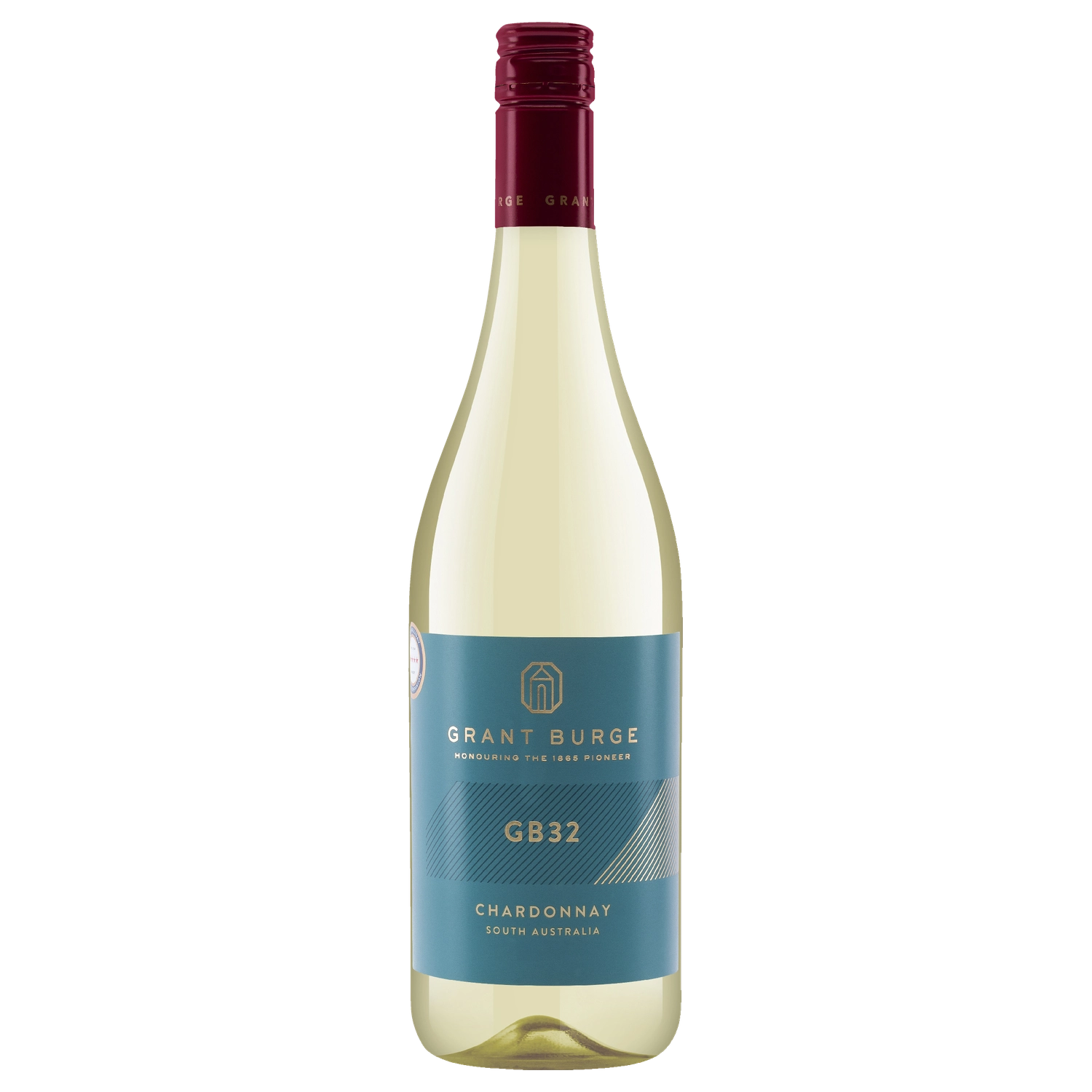 A bottle of 2023 Grant Burge GB32 Chardonnay 750ml White Wine