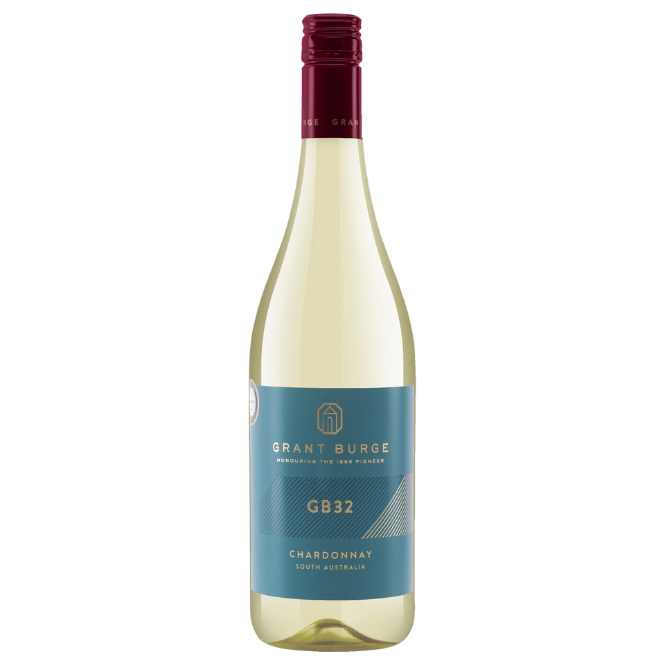 A bottle of 2023 Grant Burge GB32 Chardonnay 750ml White Wine
