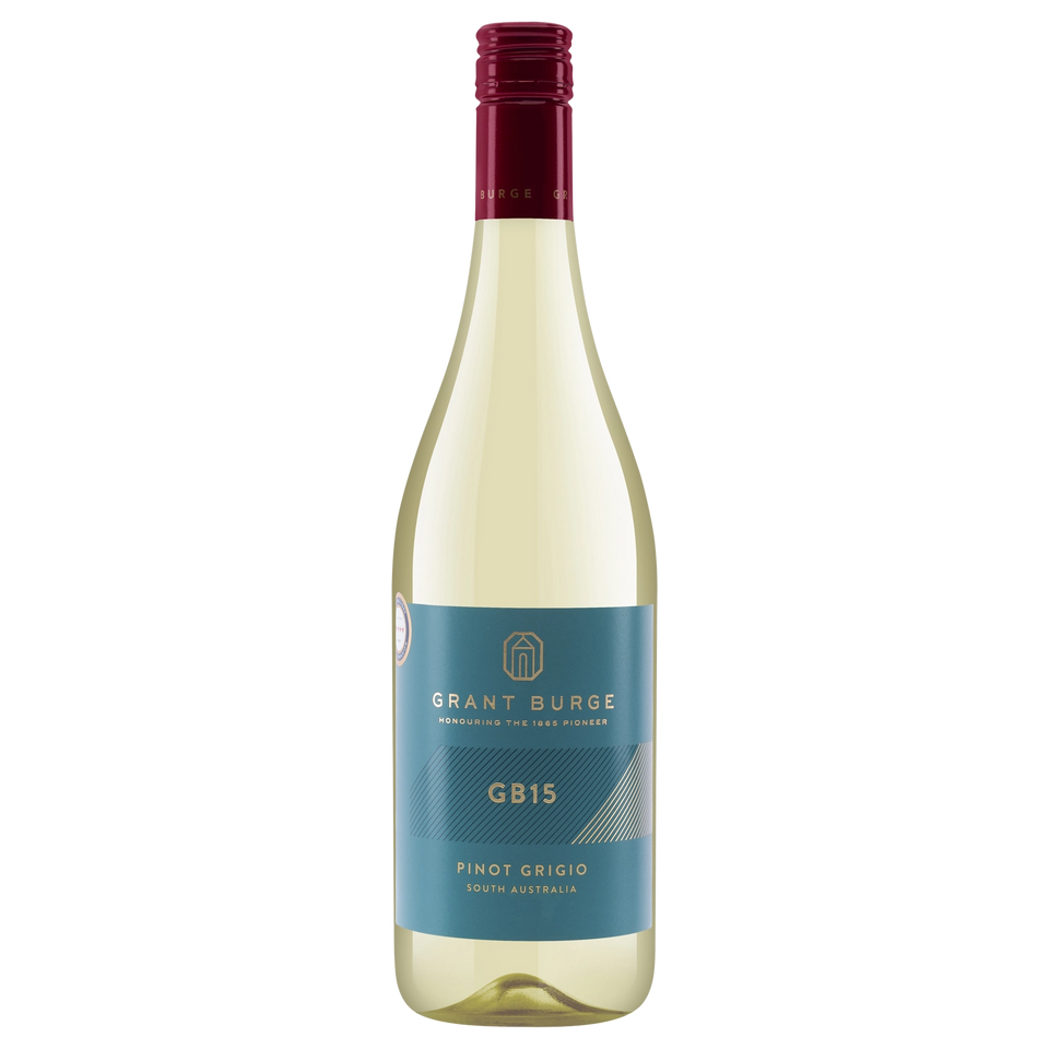 A bottle of 2025 Grant Burge GB15 Pinot Grigio 750ml White Wine